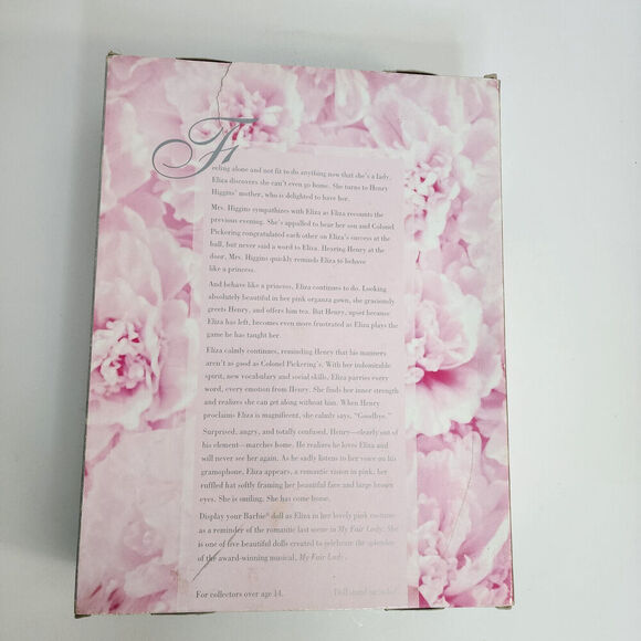 1995 My Fair Lady - Barbie As Eliza Doolittle - Pink Organza Gown - NRFB #15501 - Picture 8 of 9